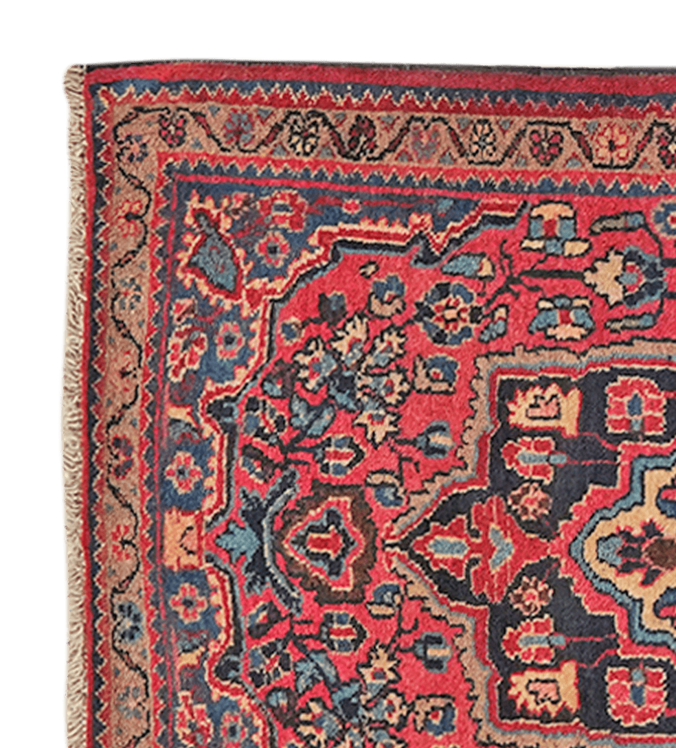 Djozan — Hand-knotted, 64x90 cm, Red, 100% Virgin Wool | View 3
