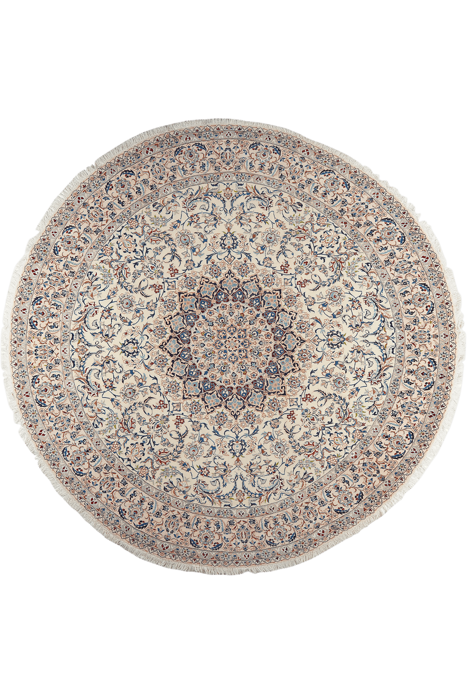 Nain — Hand-knotted, 294x294 cm, Beige, 100% Virgin Wool | Main view