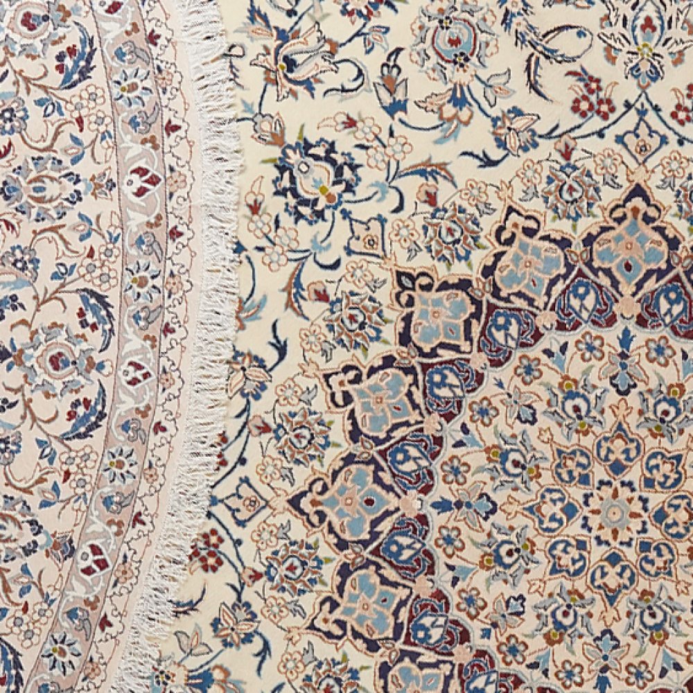 Nain — Hand-knotted, 294x294 cm, Beige, 100% Virgin Wool | View 6