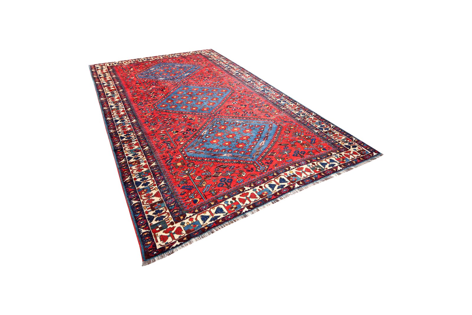 Boynat — Hand-knotted, 234x360 cm, Red, 100% Virgin Wool | View 5
