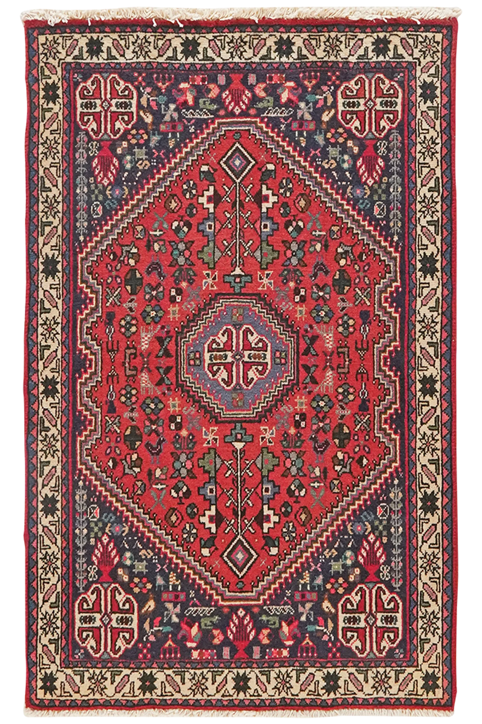 Abadeh — Handgefertigt, 102x65 cm, Beige, 100% Virgin Wool | Main view