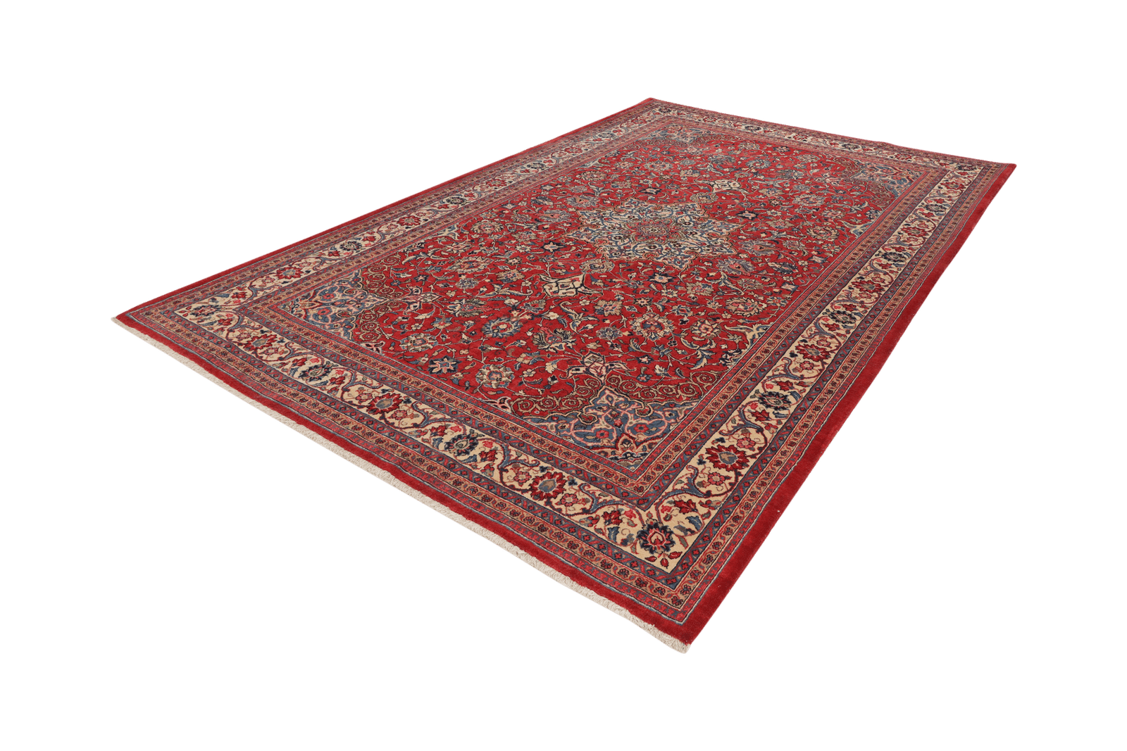 Sarough — Hand-knotted, 211x323 cm, Red, 100% Virgin Wool | View 5