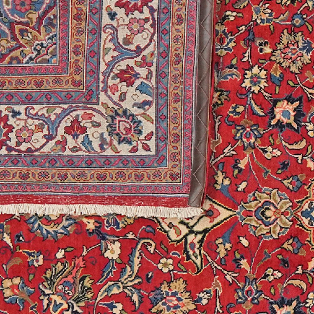 Sarough — Hand-knotted, 211x323 cm, Red, 100% Virgin Wool | View 6