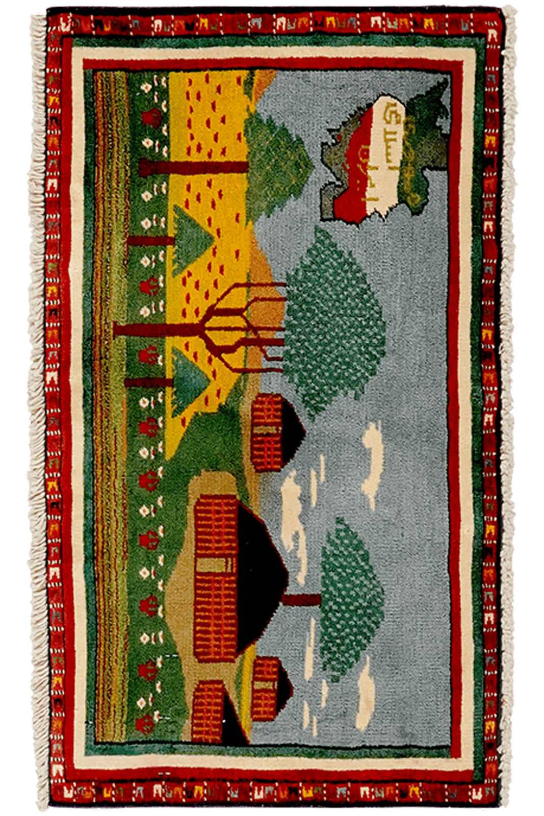 Belutch — Hand-knotted, 68x38 cm, Multicolor, 100% Virgin Wool | Main view