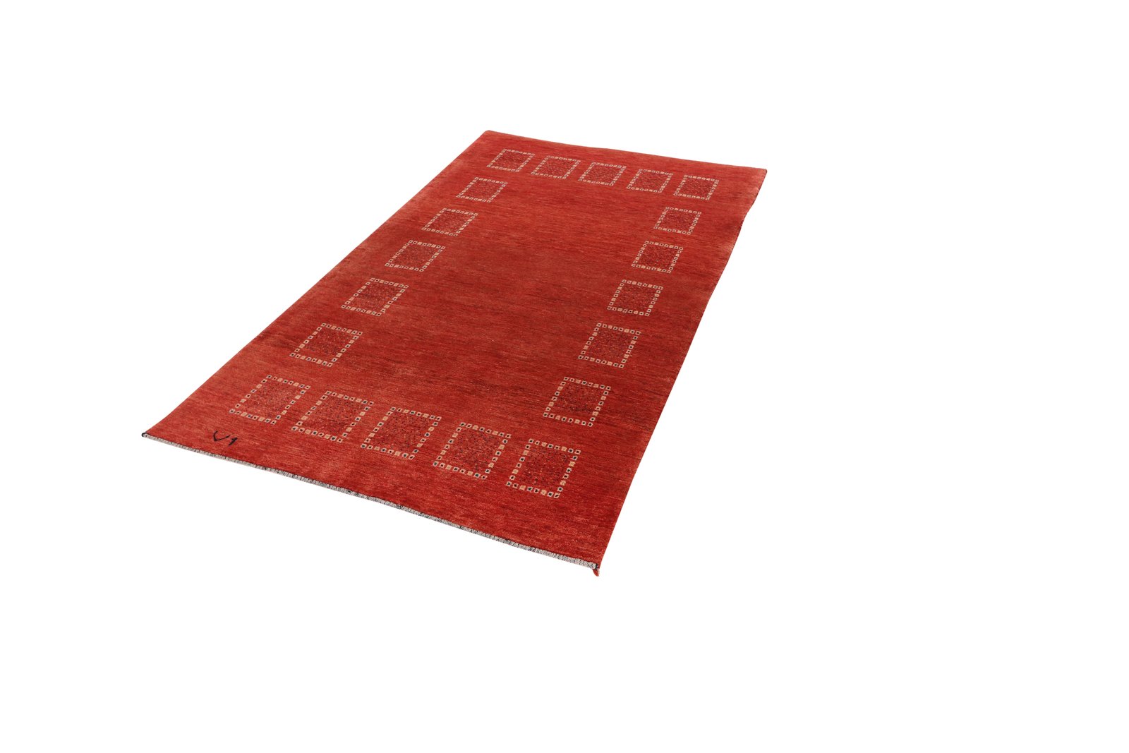 Rizbaf — Hand-knotted, 118x196 cm, Red, 100% Virgin Wool | View 5