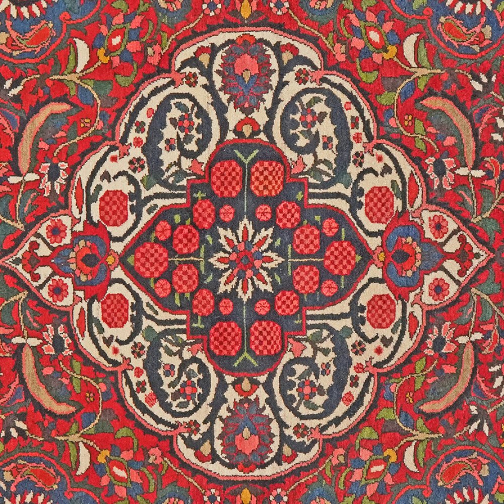 Bakhtiar — Hand-knotted, 150x209 cm, Red, 100% Virgin Wool | View 4