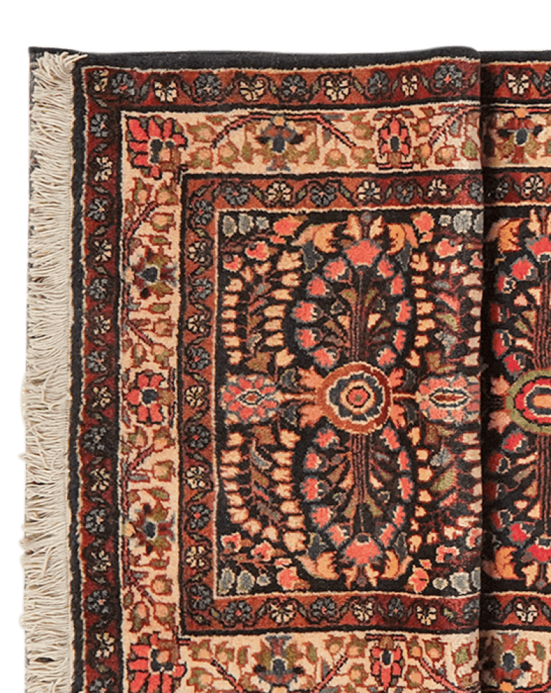 Mahal — Hand-knotted, 110x508 cm, Blue, 100% Virgin Wool | View 3