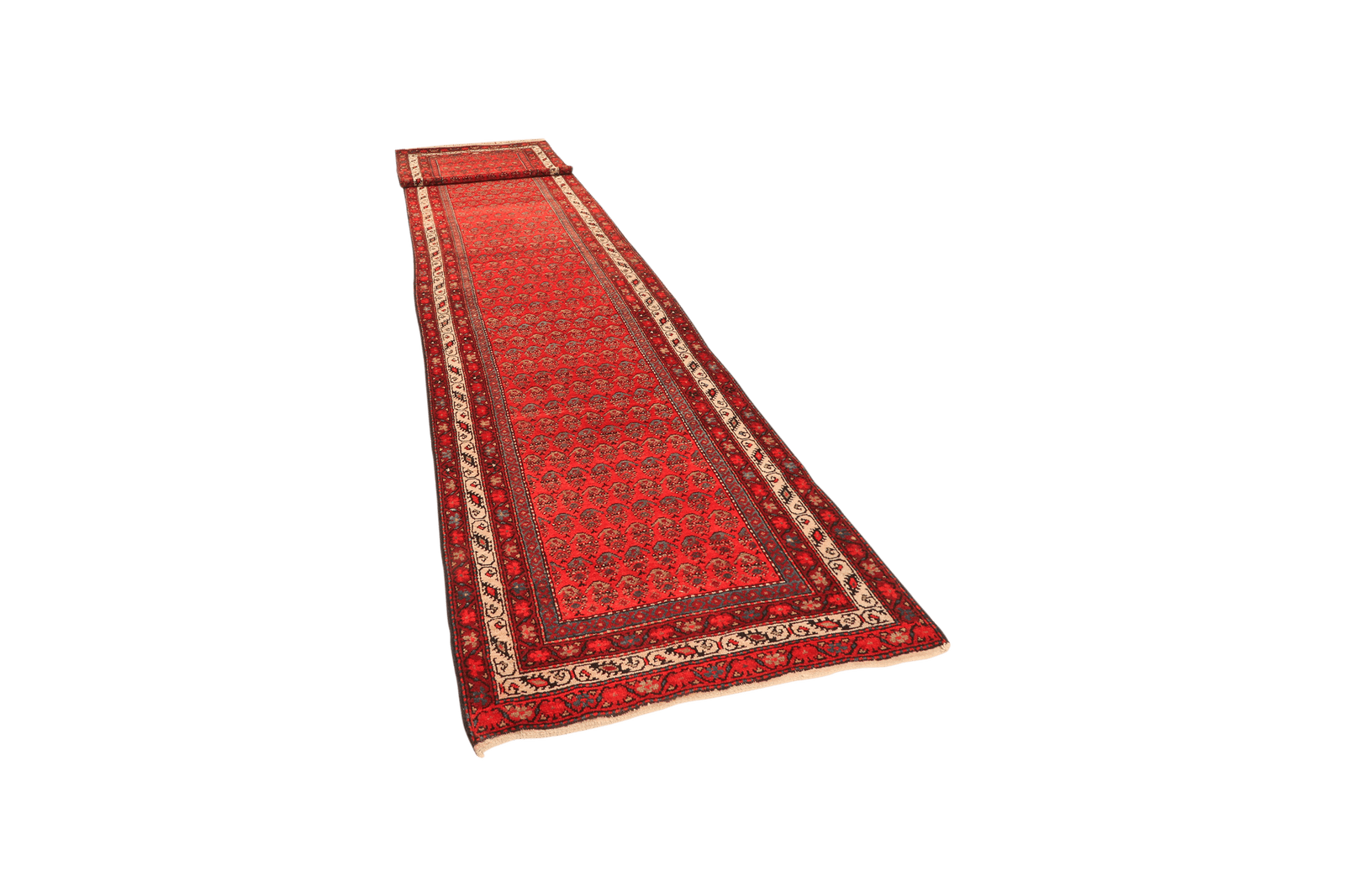 Malayer — Hand-knotted, 102x500 cm, Red, 100% Virgin Wool | View 5