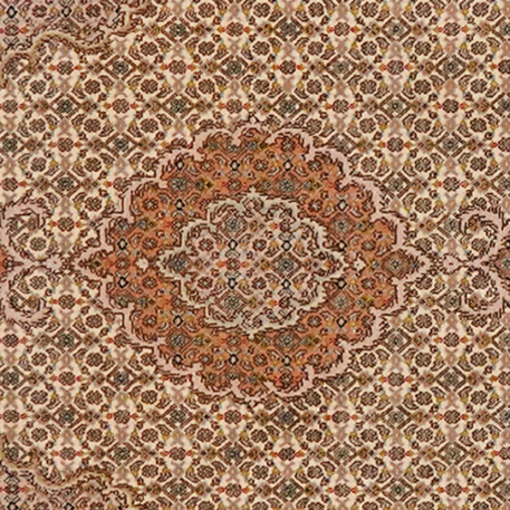 Tabriz 50 Raj — Hand-knotted, 79x202 cm, Brown, 100% Virgin Wool | View 4