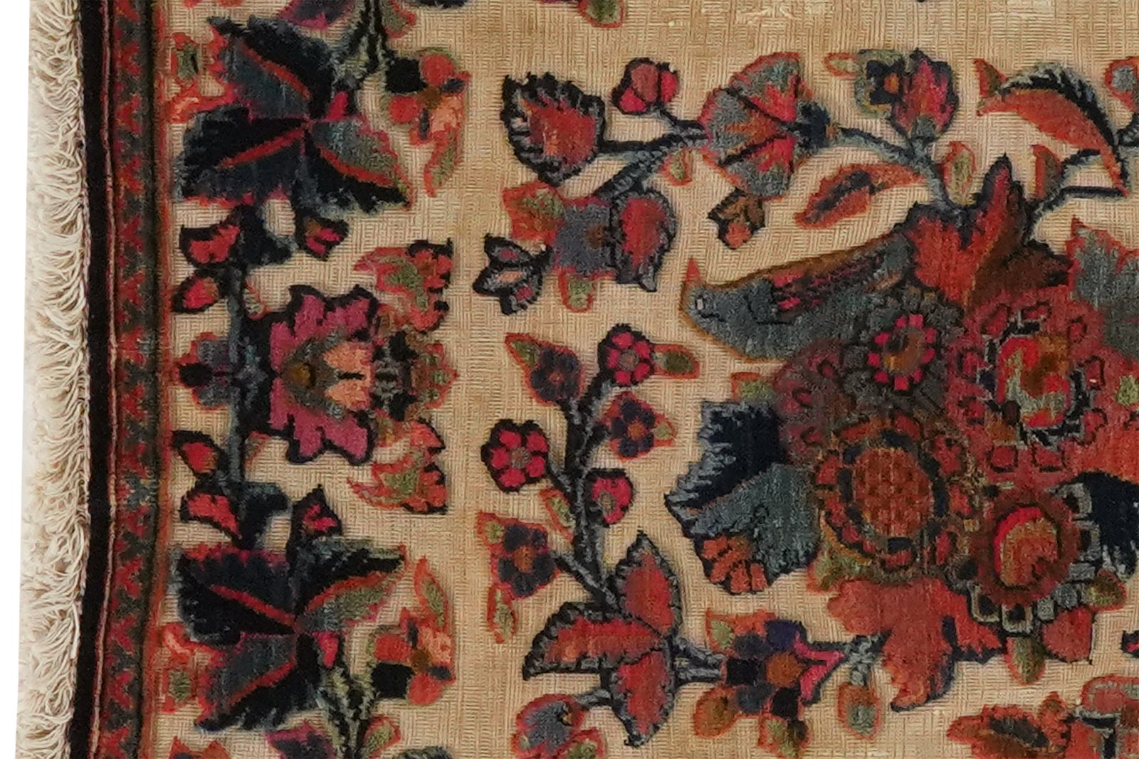 Kashan — Hand-knotted, 54x54 cm, Beige, 100% Virgin Wool | View 3