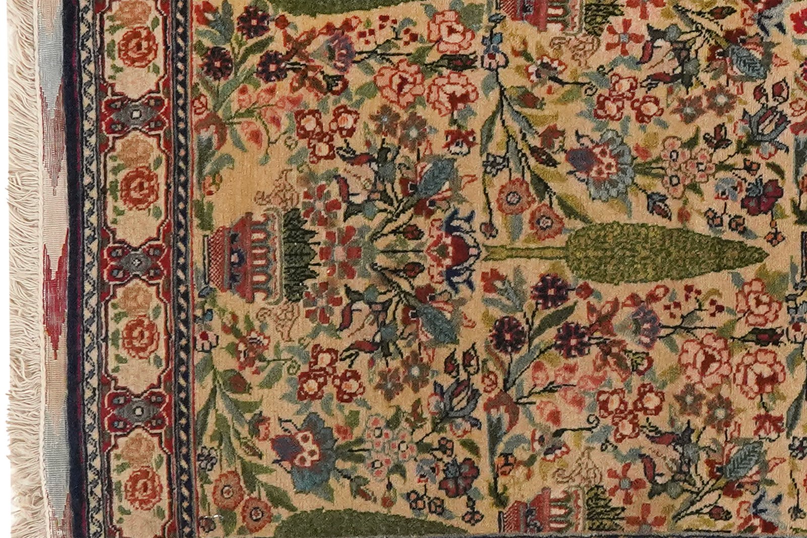 Tabriz Antique — Hand-knotted, 50x84 cm, Beige, 100% Virgin Wool | View 3