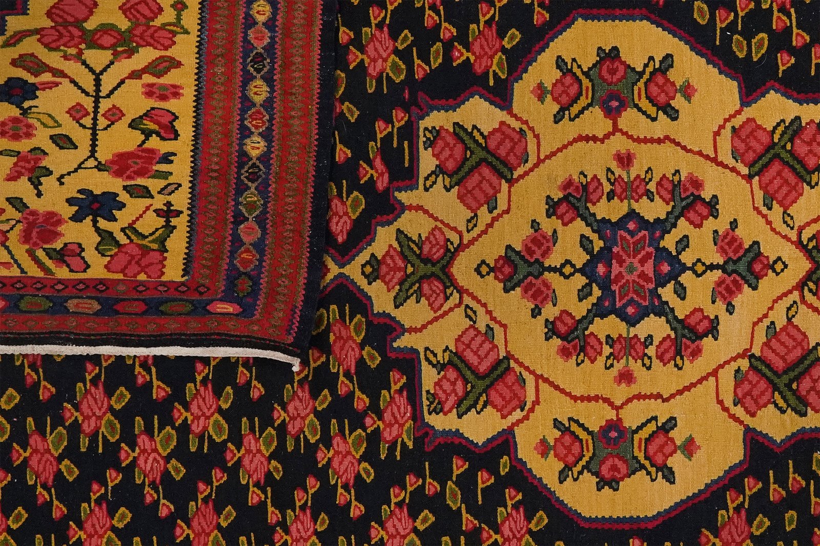 Kelim Bidjar — Handmade, 140x222 cm, Blue, 100% Virgin Wool | View 5
