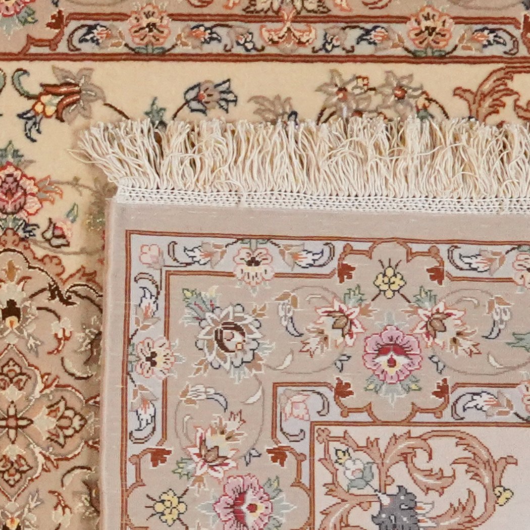Isfahan — Hand-knotted, 82x222 cm, Beige, 100% Virgin Wool | View 6