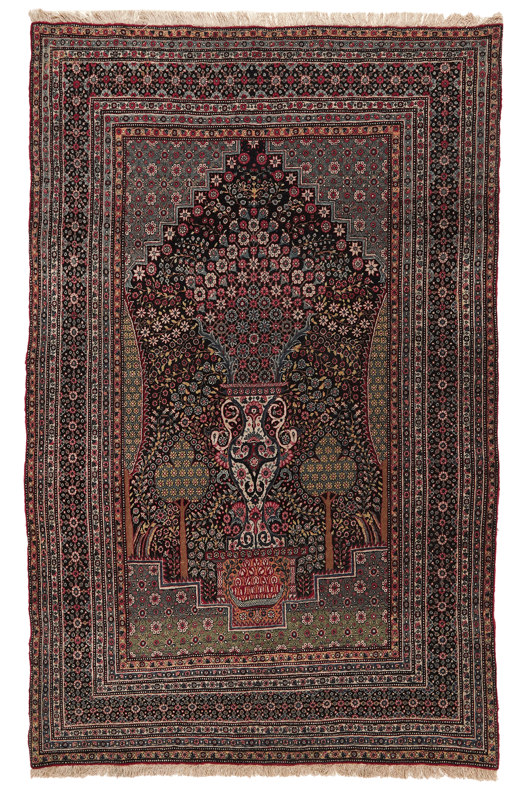 Teheran — Hand-knotted, 133x212 cm, Blue, 100% Virgin Wool | Main view