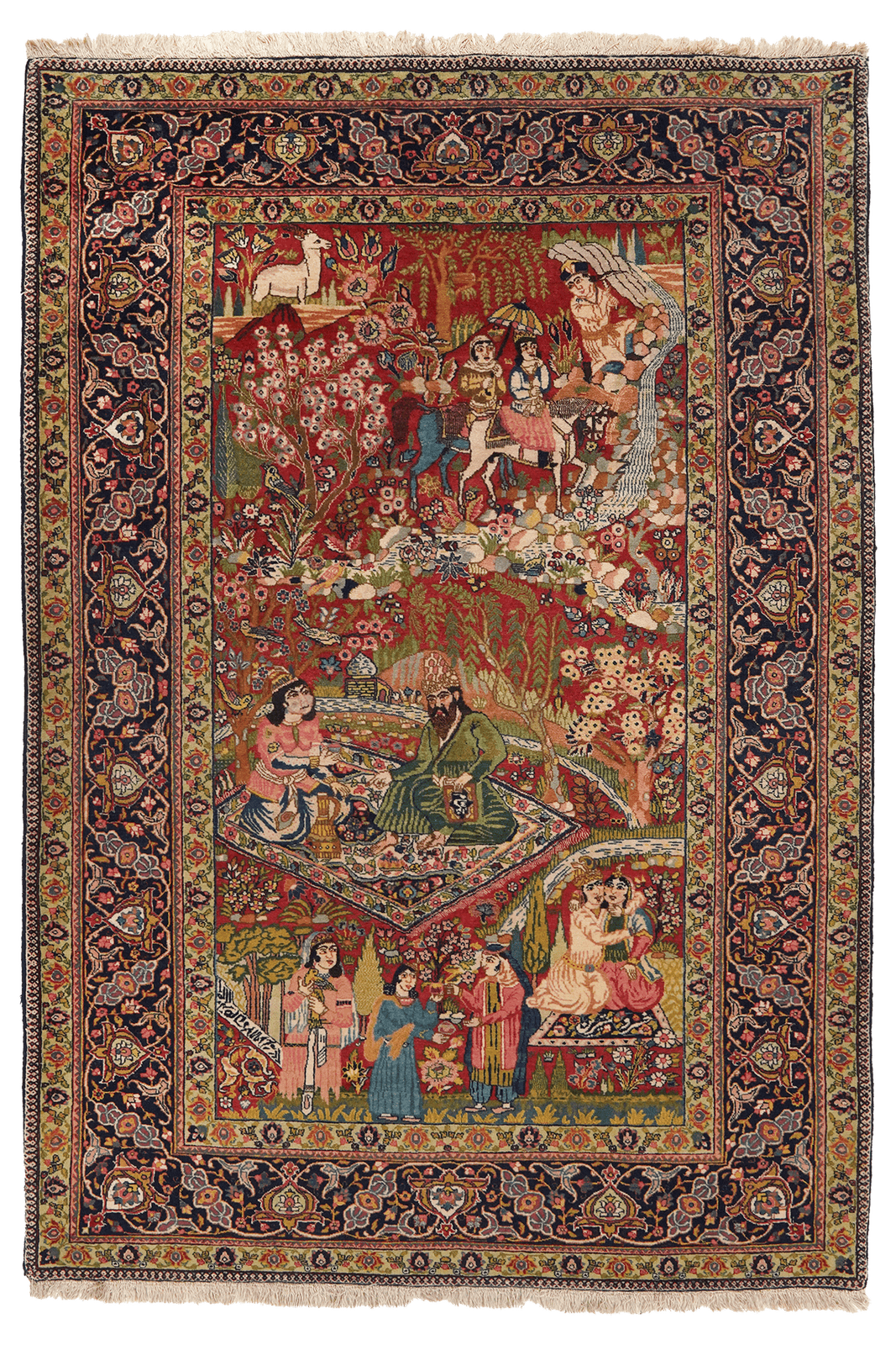 Tabriz Old — Hand-knotted, 140x205 cm, Red, 100% Virgin Wool | Main view