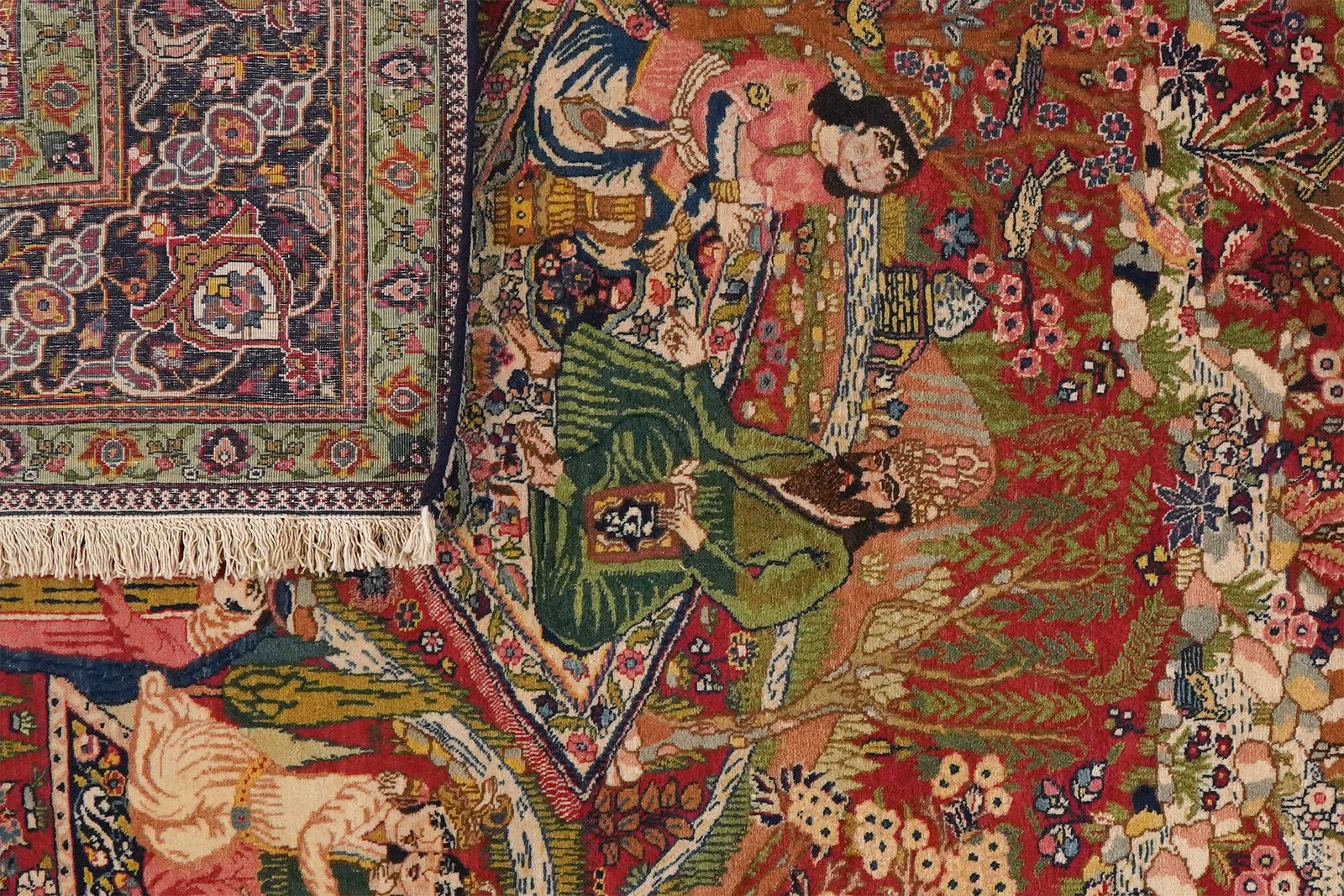 Tabriz Old — Hand-knotted, 140x205 cm, Red, 100% Virgin Wool | View 5
