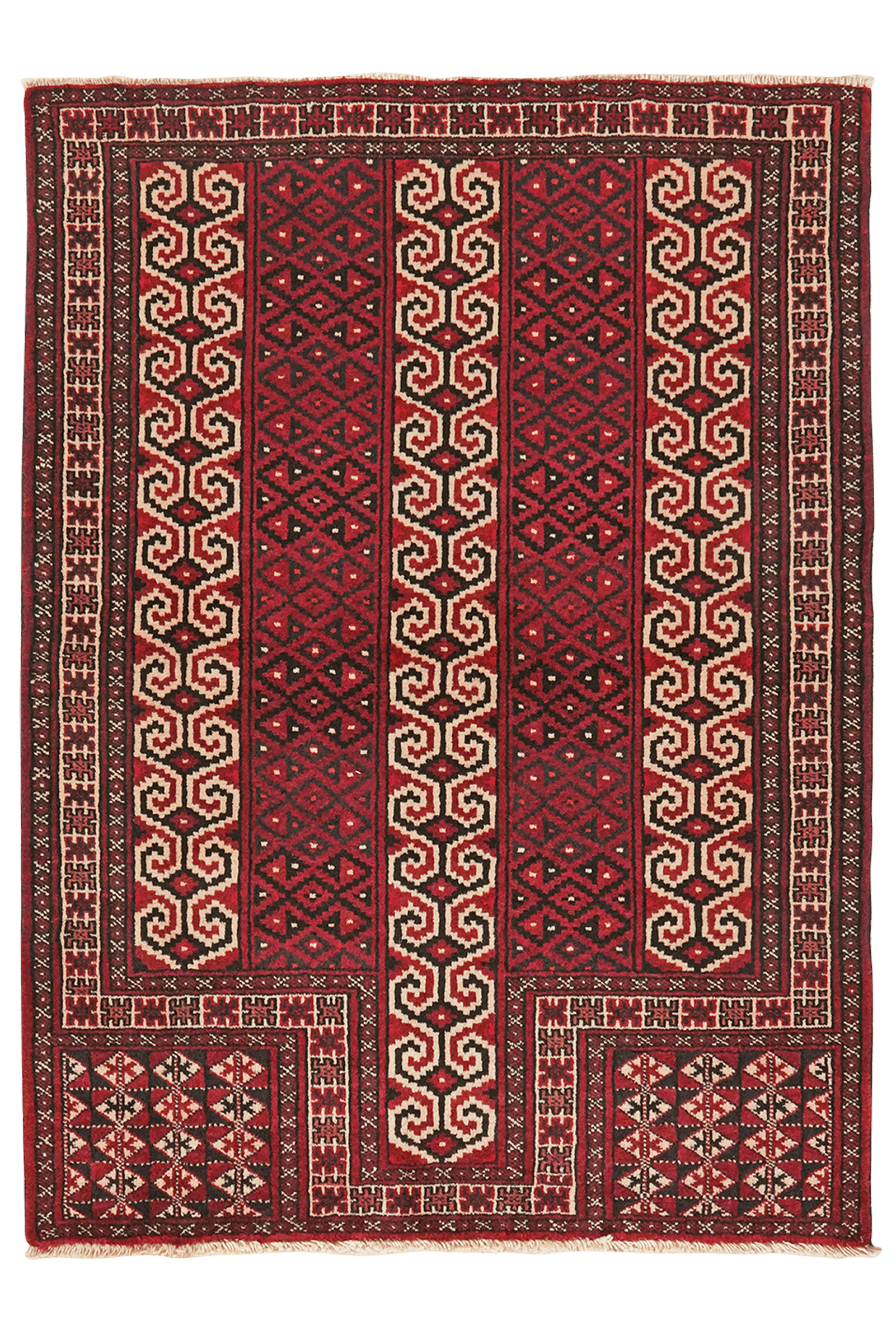 Turkman — Hand-knotted, 99x129 cm, Multicolor, 100% Virgin Wool | Main view