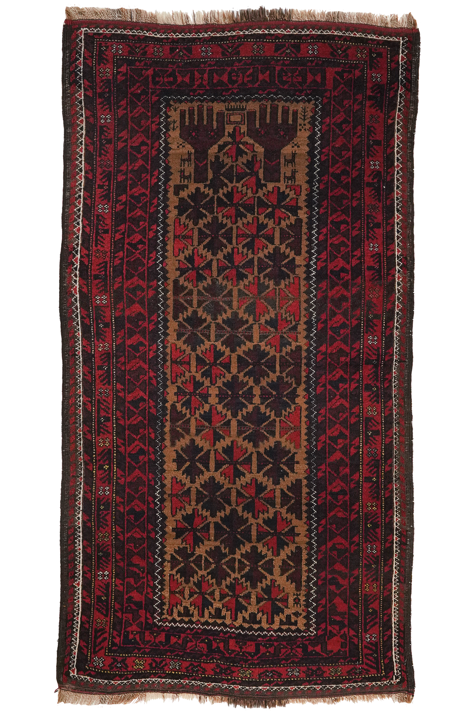 Belutch — Handgefertigt, 149x75 cm, Rot, 100% Virgin Wool | Main view