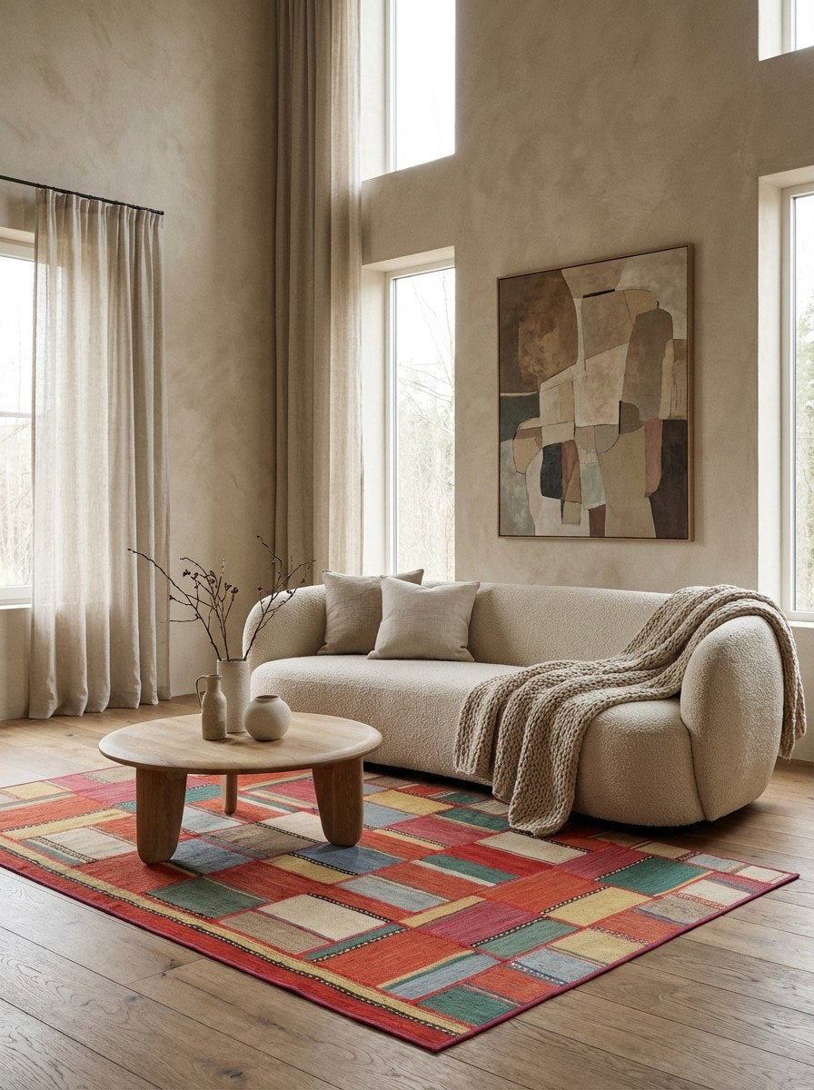 Kelim Tekkeh — Handgefertigt, 190x110 cm, Bunt, 100% Virgin Wool | Detail view