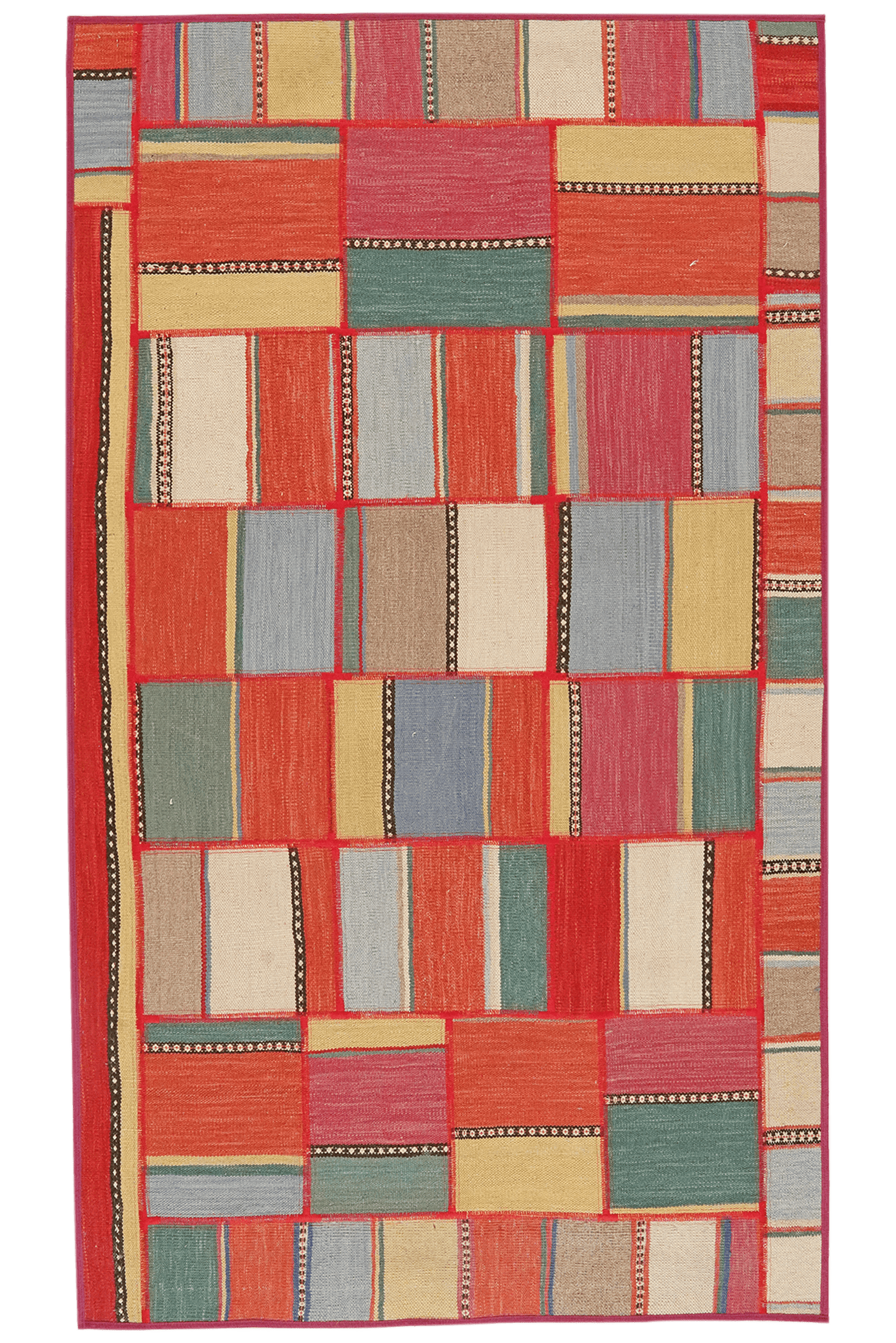 Kelim Tekkeh — Handmade, 110x190 cm, Multicolor, 100% Virgin Wool | Main view