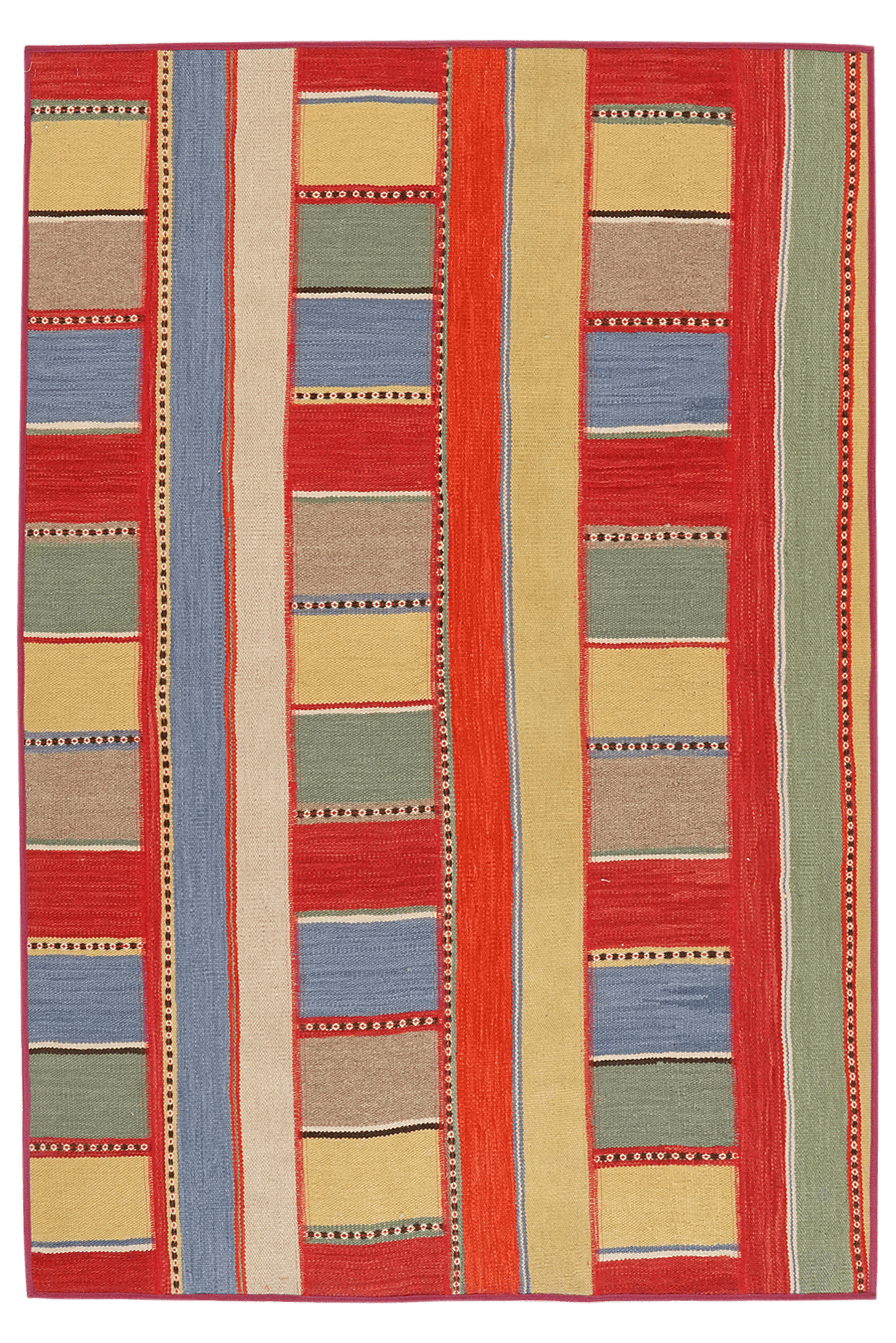 Kelim Tekkeh — Handmade, 119x175 cm, Multicolor, 100% Virgin Wool | Main view