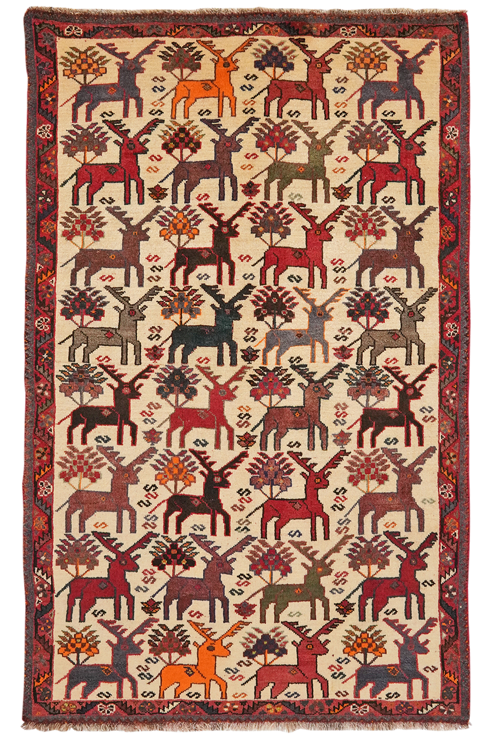 Gashgai — Handgefertigt, 161x102 cm, Rot, 100% Virgin Wool | Main view