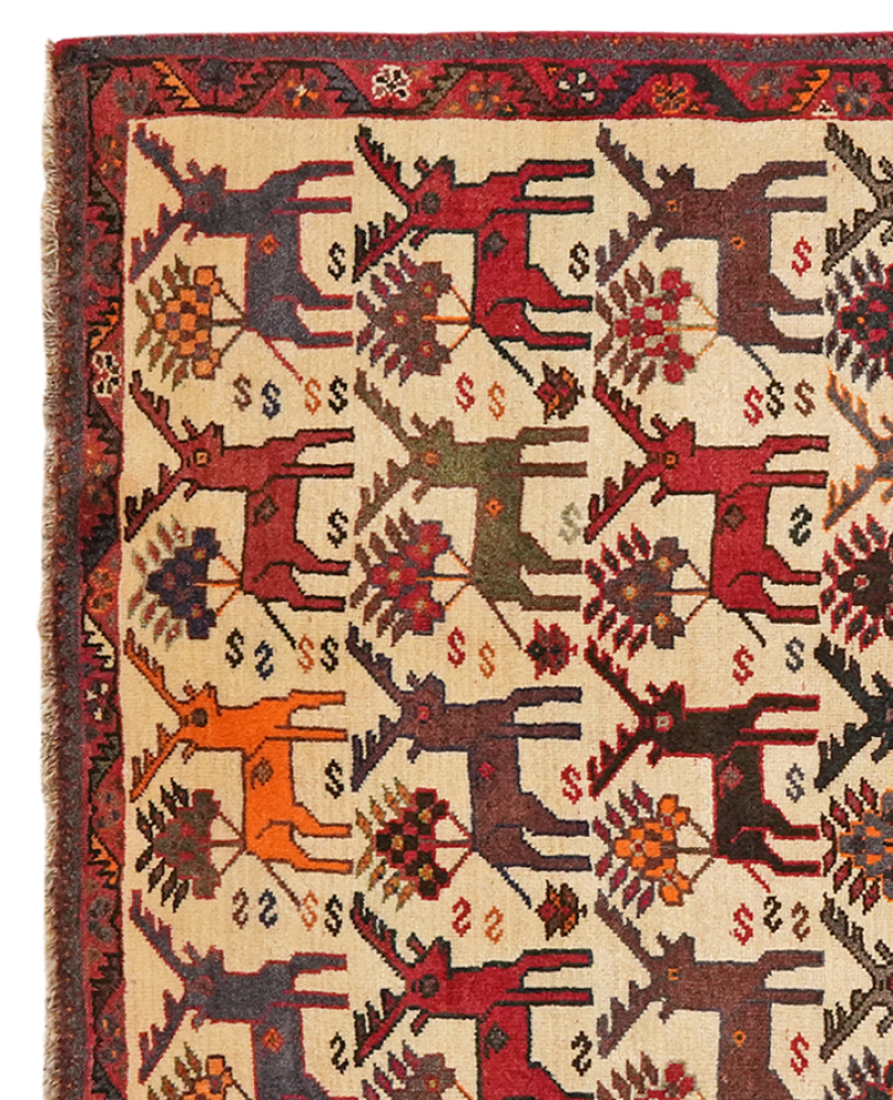 Gashgai — Handgefertigt, 161x102 cm, Rot, 100% Virgin Wool | View 4