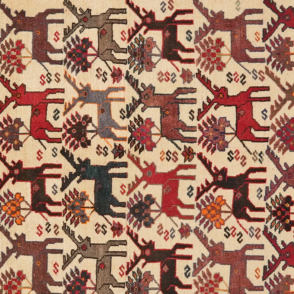 Gashgai — Hand-knotted, 102x161 cm, Beige, 100% Virgin Wool | View 4