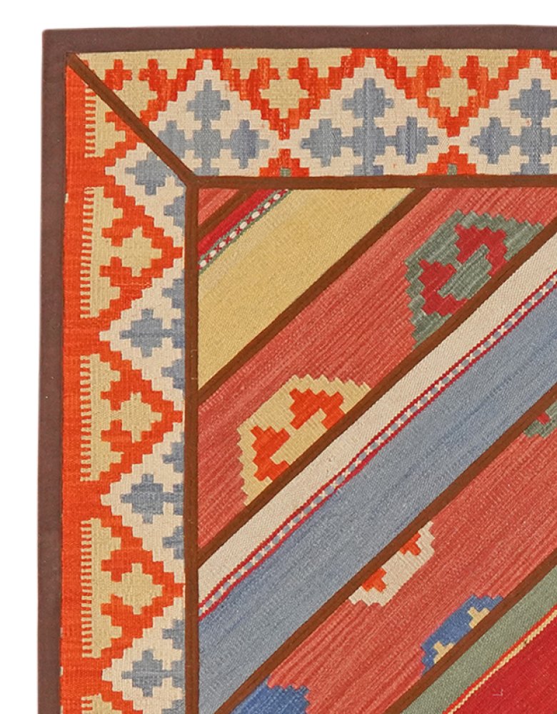 Kelim Tekkeh — Handmade, 120x120 cm, Multicolor, 100% Virgin Wool | View 3