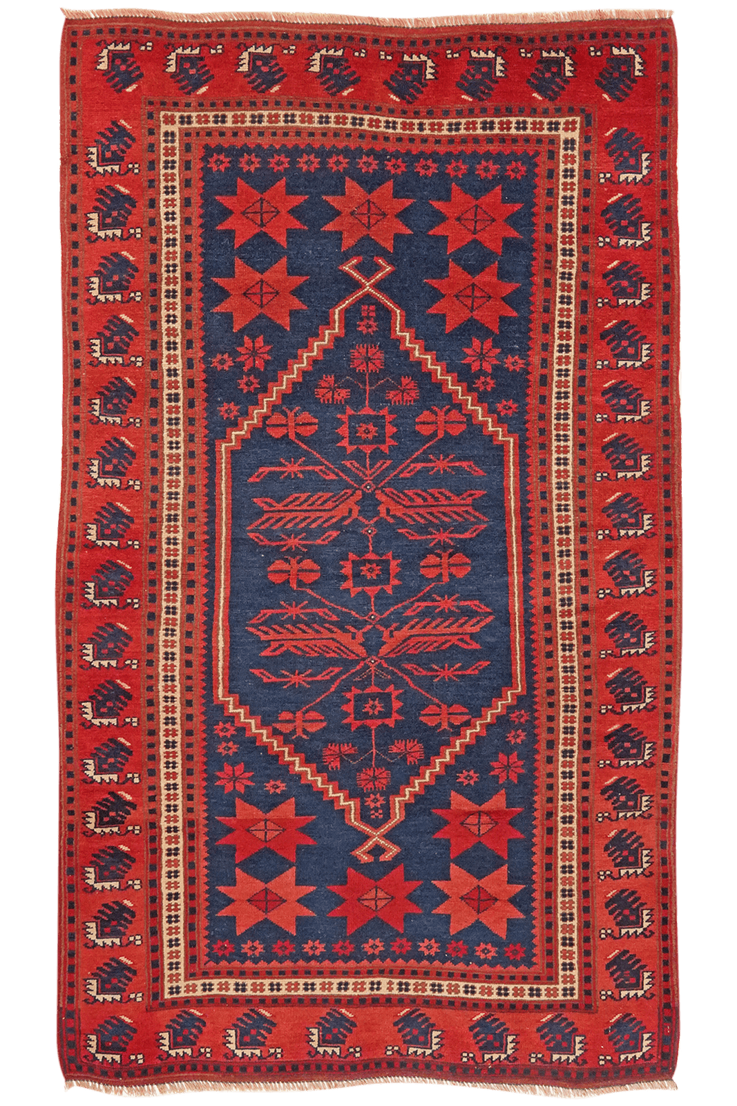 Yagdjibedir — Hand-knotted, 106x180 cm, Blue, 100% Virgin Wool | Main view