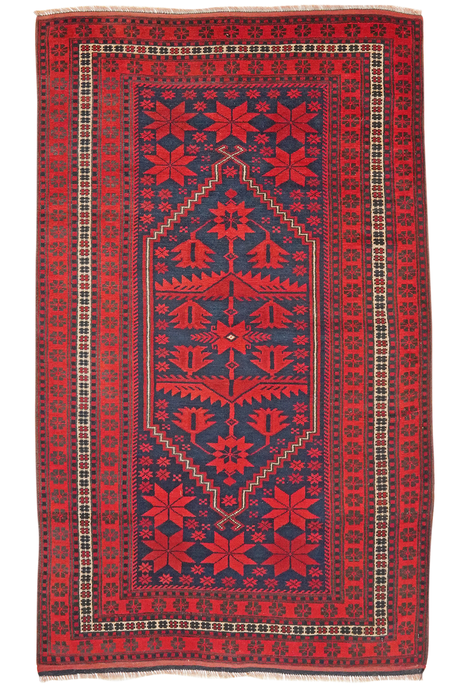 Yagdjibedir — Handgefertigt, 184x109 cm, Rot, 100% Virgin Wool | Main view