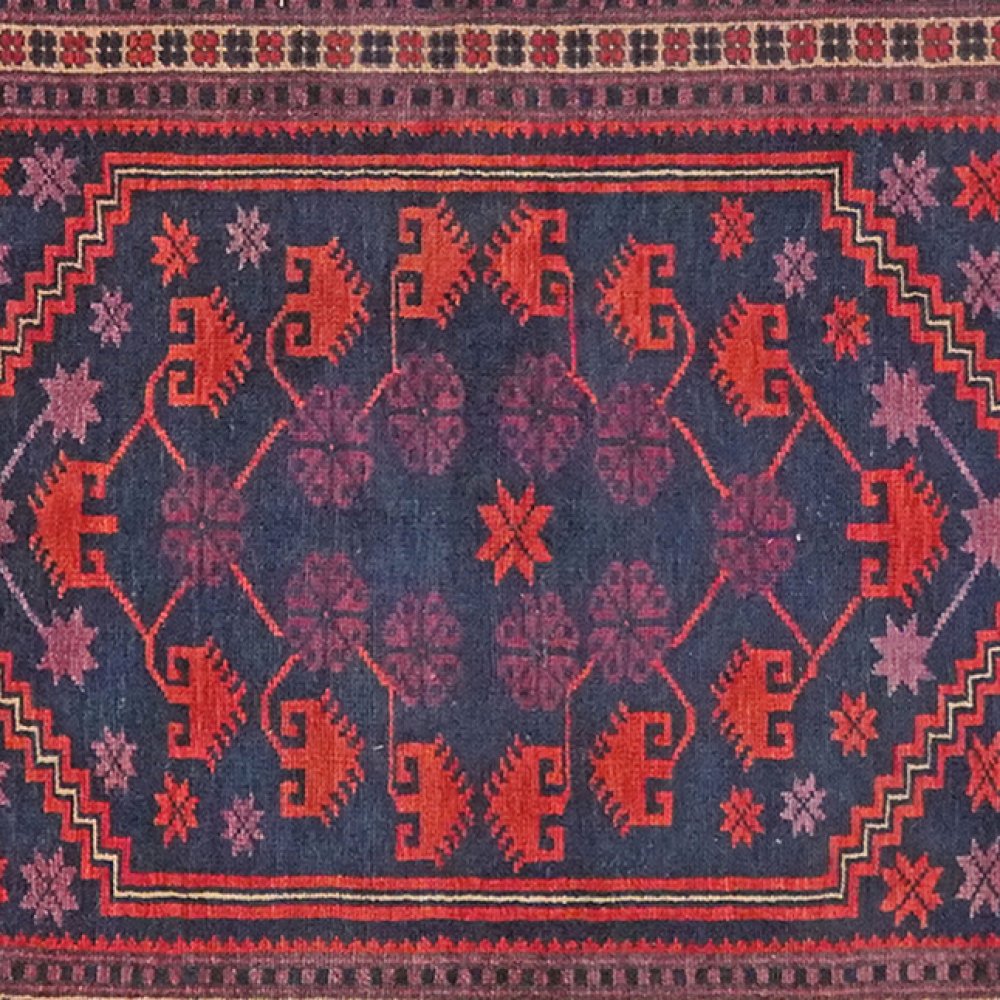Yagdjibedir — Hand-knotted, 106x182 cm, Blue, 100% Virgin Wool | View 4