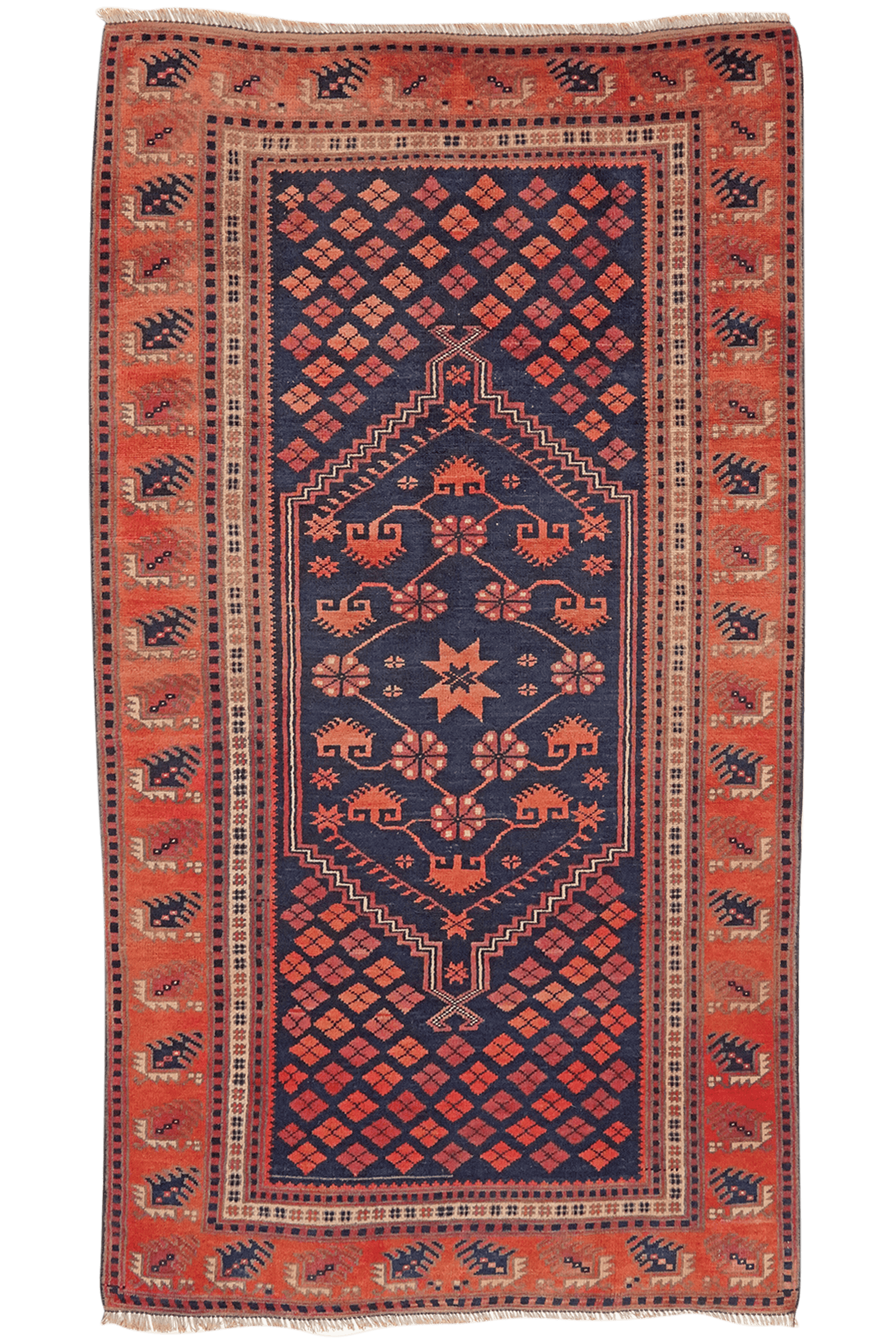 Yagdjibedir — Hand-knotted, 104x182 cm, Blue, 100% Virgin Wool | Main view