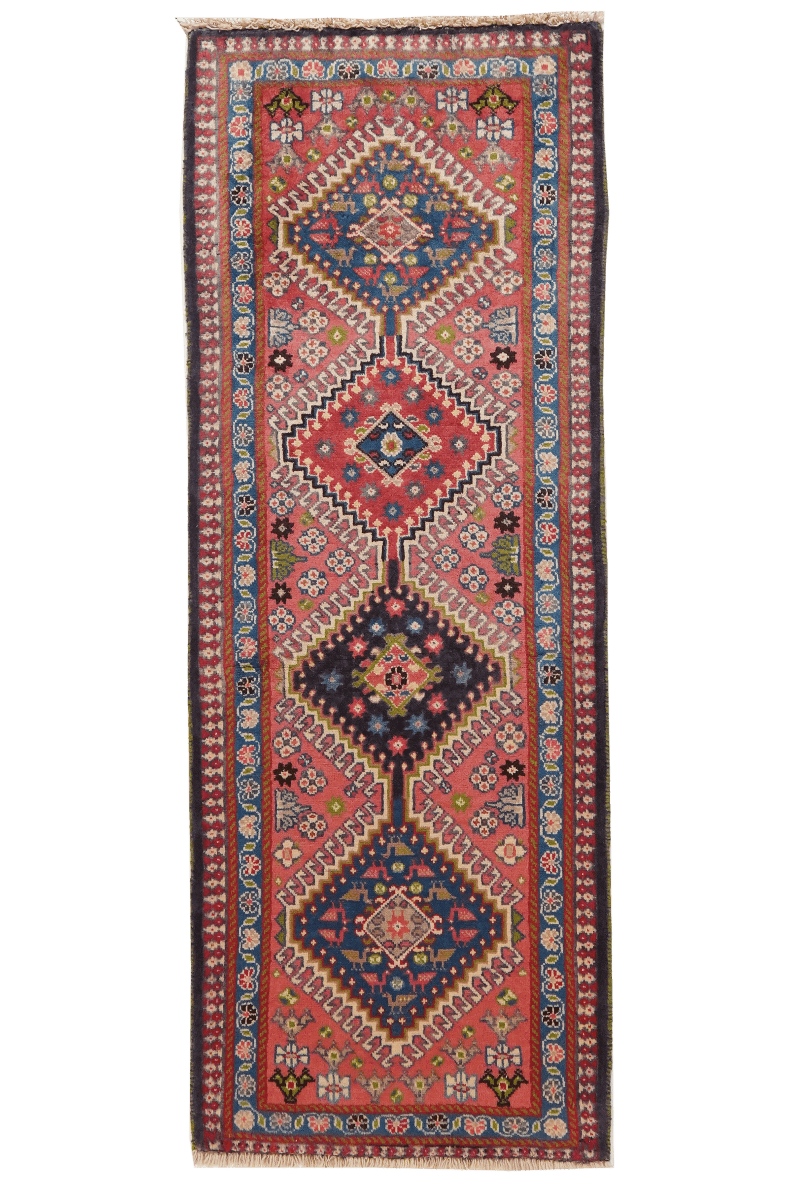 Yalameh — Hand-knotted, 51x141 cm, Pink, 100% Virgin Wool | Main view