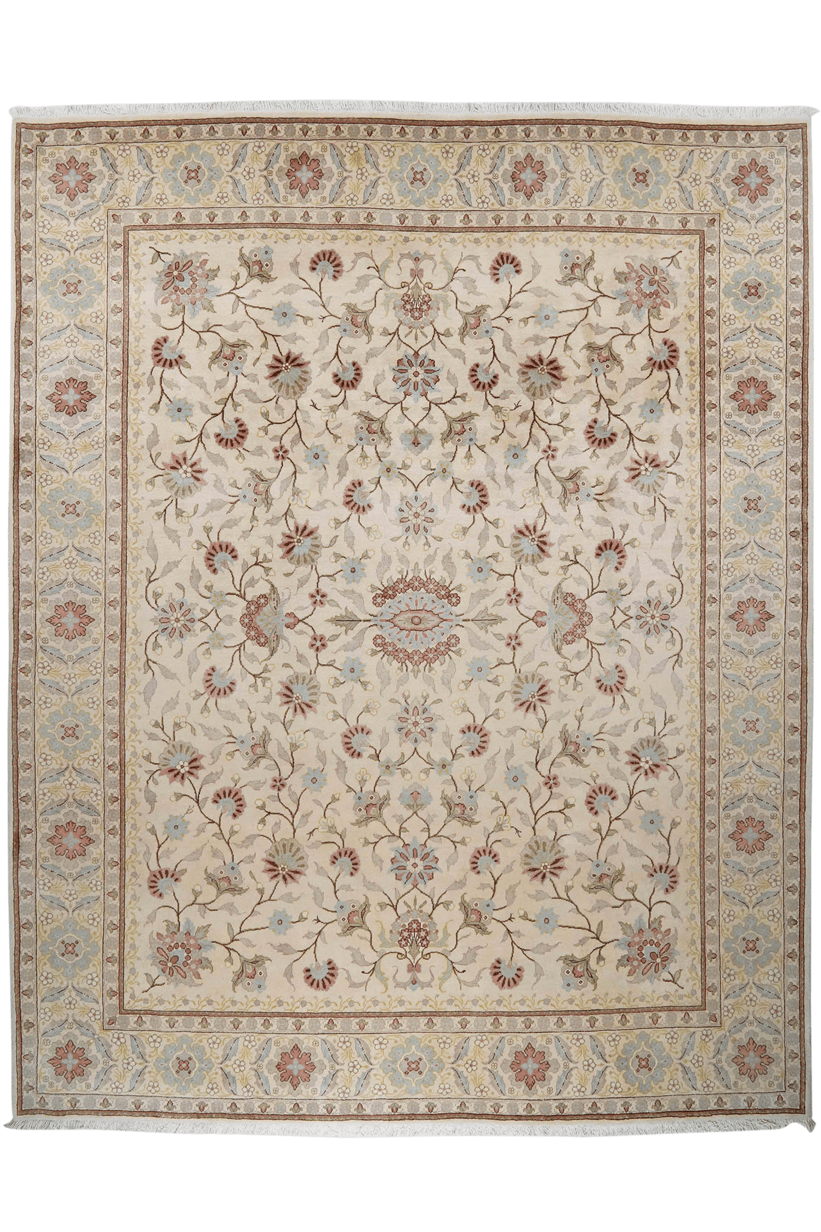 Sarough — Hand-knotted, 246x310 cm, Beige, 100% Virgin Wool | Main view
