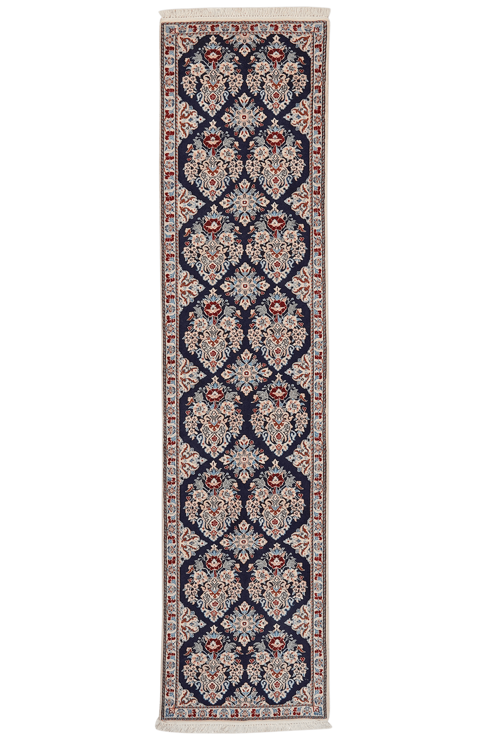 Nain 6La — Hand-knotted, 49x207 cm, Blue, 100% Virgin Wool | Main view