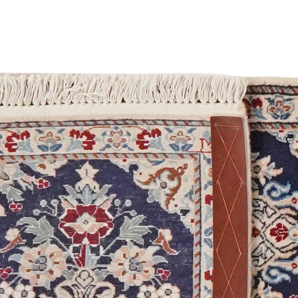 Nain 6La — Hand-knotted, 49x207 cm, Blue, 100% Virgin Wool | View 6