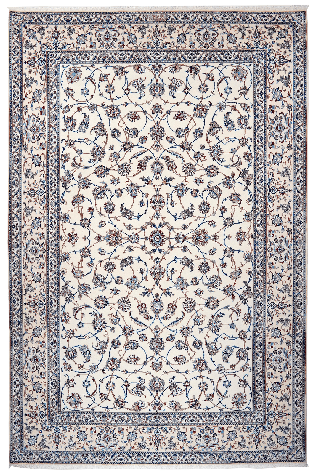 Nain 6La — Hand-knotted, 206x317 cm, Beige, 100% Virgin Wool | Main view