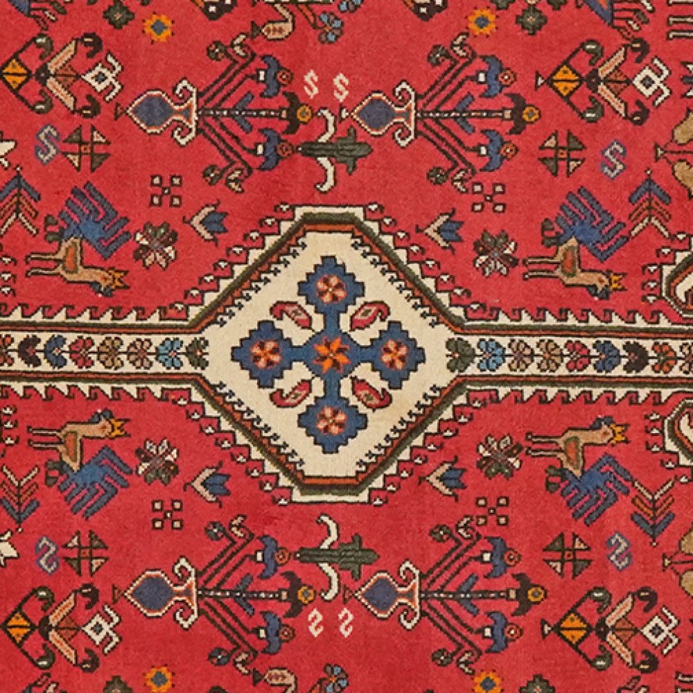 Nasrabad — Hand-knotted, 100x153 cm, Red, 100% Virgin Wool | View 4