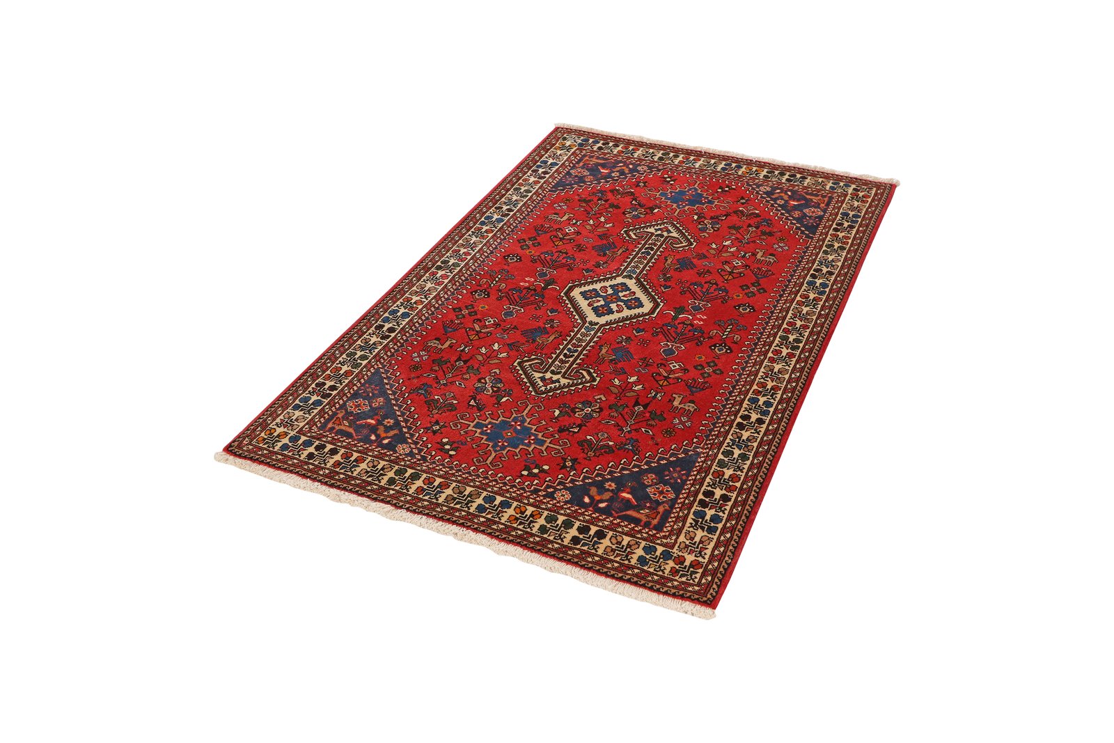 Nasrabad — Hand-knotted, 100x153 cm, Red, 100% Virgin Wool | View 5