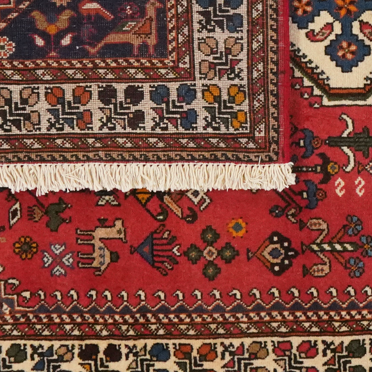 Nasrabad — Hand-knotted, 100x153 cm, Red, 100% Virgin Wool | View 6