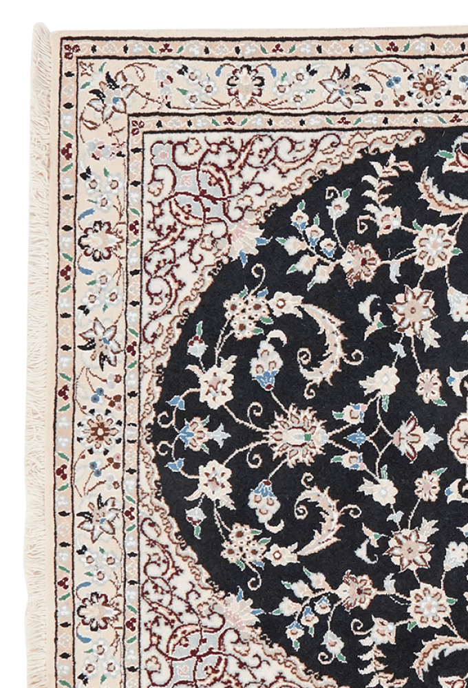 Nain 9La — Hand-knotted, 96x148 cm, Blue, 100% Virgin Wool | View 3