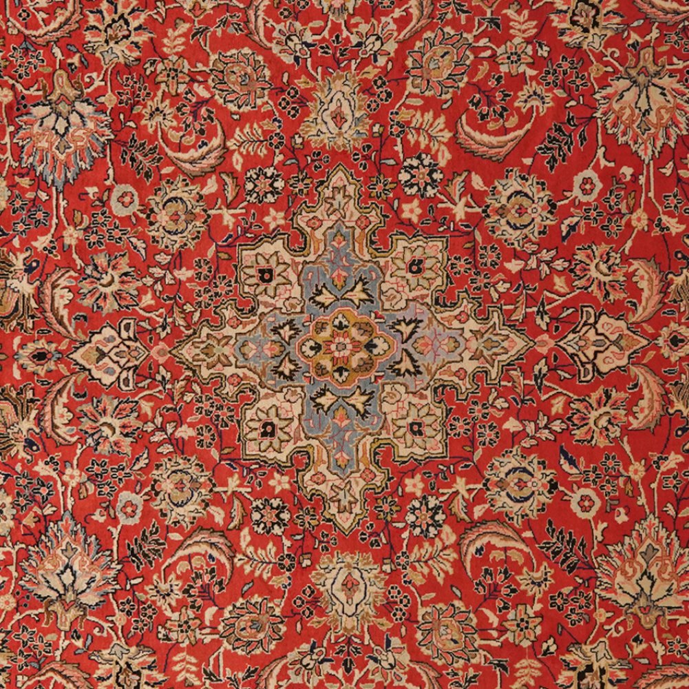 Sarough — Hand-knotted, 285x389 cm, Red, 100% Virgin Wool | View 4