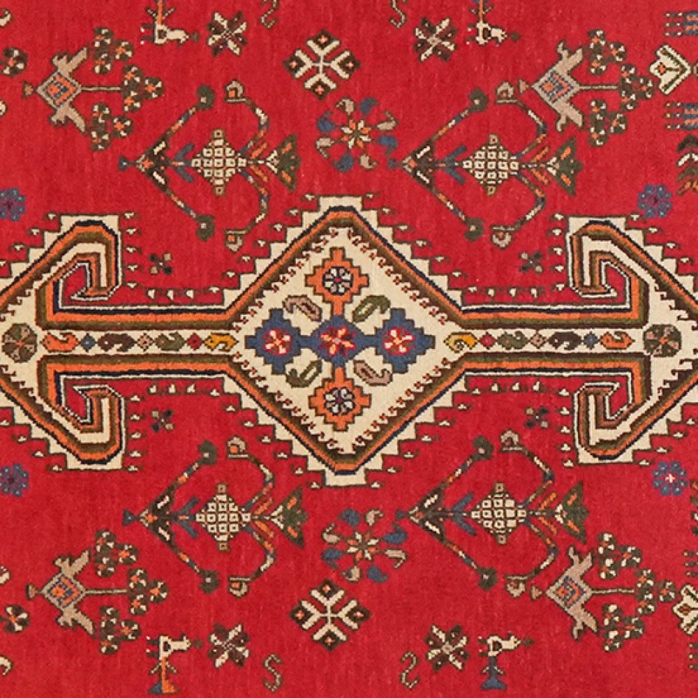 Nasrabad — Hand-knotted, 98x155 cm, Red, 100% Virgin Wool | View 4