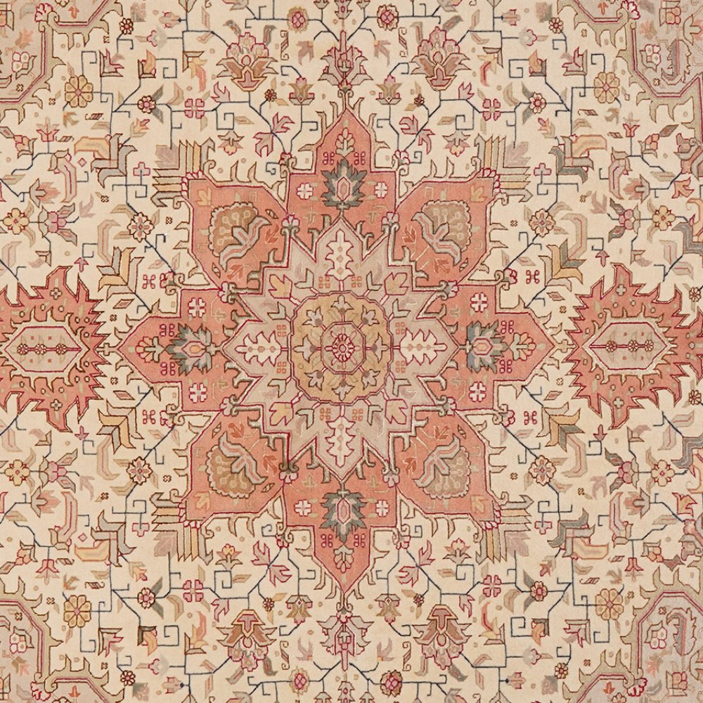 Tabriz 50 Raj — Hand-knotted, 153x203 cm, Orange, 95% Schurwolle, 5% Seide | View 4