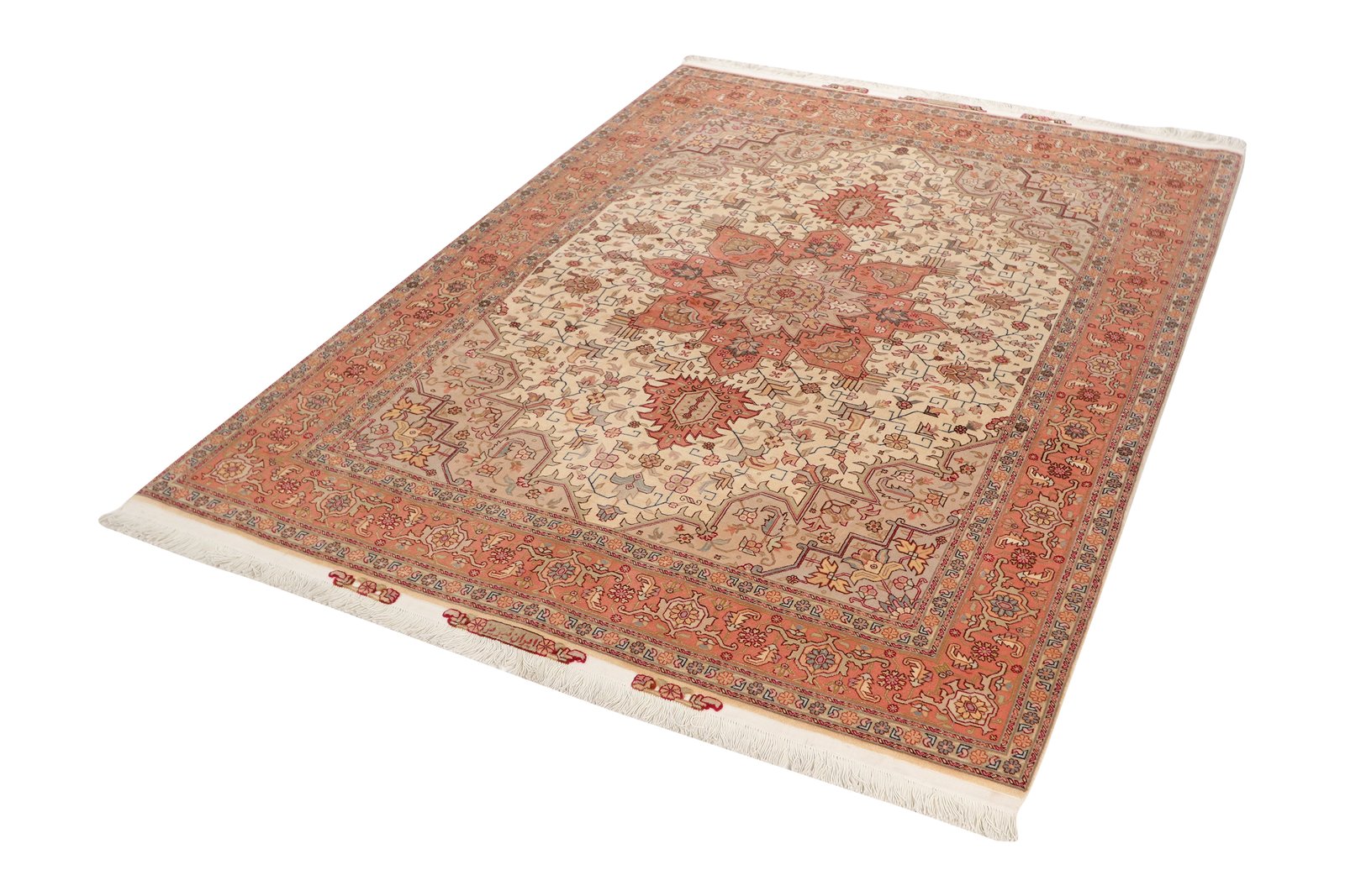 Tabriz 50 Raj — Hand-knotted, 153x203 cm, Orange, 95% Schurwolle, 5% Seide | View 5