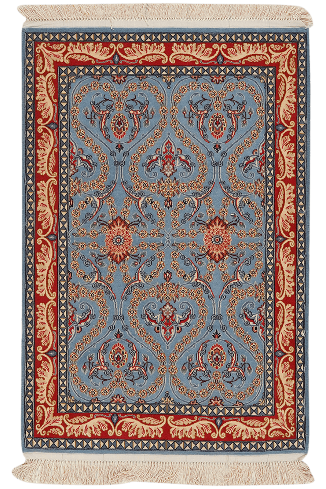 Isfahan — Hand-knotted, 80x117 cm, Blue, 100% Virgin Wool | Main view