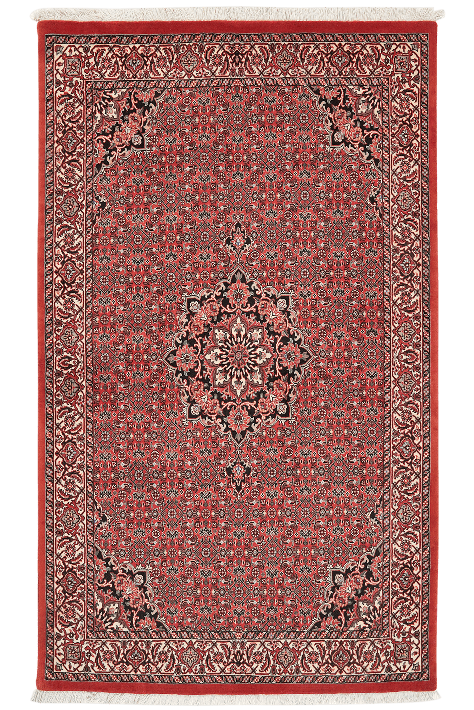 Bidjar Bookan — Hand-knotted, 108x181 cm, Red, 95% Schurwolle, 5% Seide | Main view