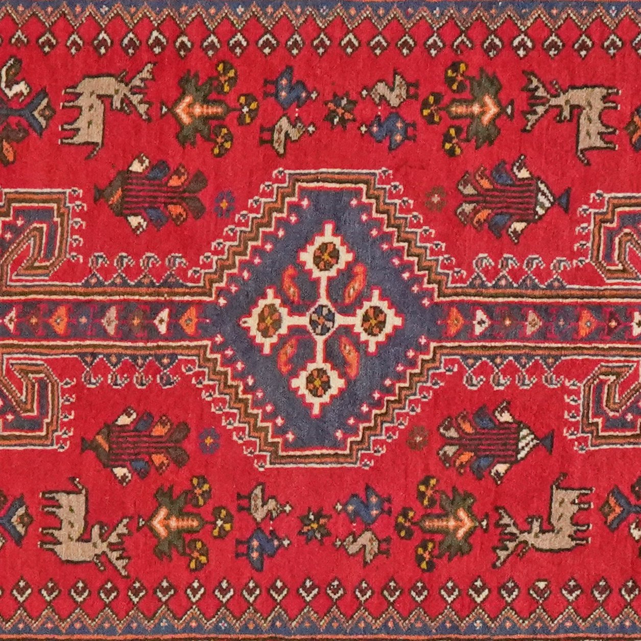 Nasrabad — Hand-knotted, 84x307 cm, Red, 100% Virgin Wool | View 4
