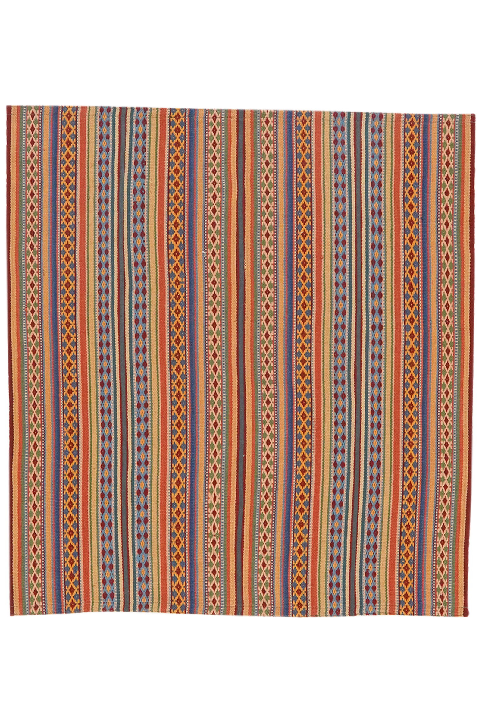 Kelim Djadjim — Handgefertigt, 103x94 cm, Bunt, 100% Virgin Wool | Main view